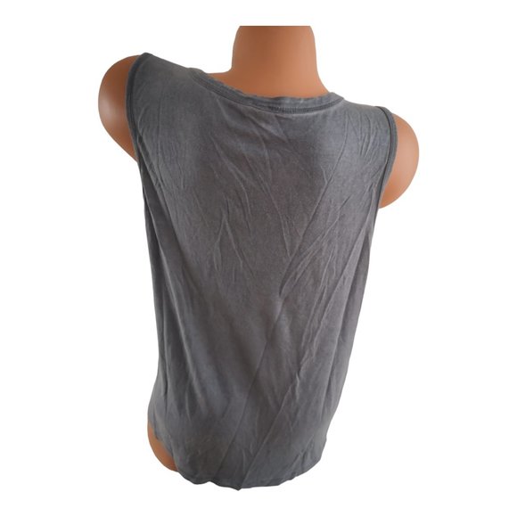 Cable and Gauge Blue Denim Viscose Sleeveless Top Shirt L - Picture 3 of 3